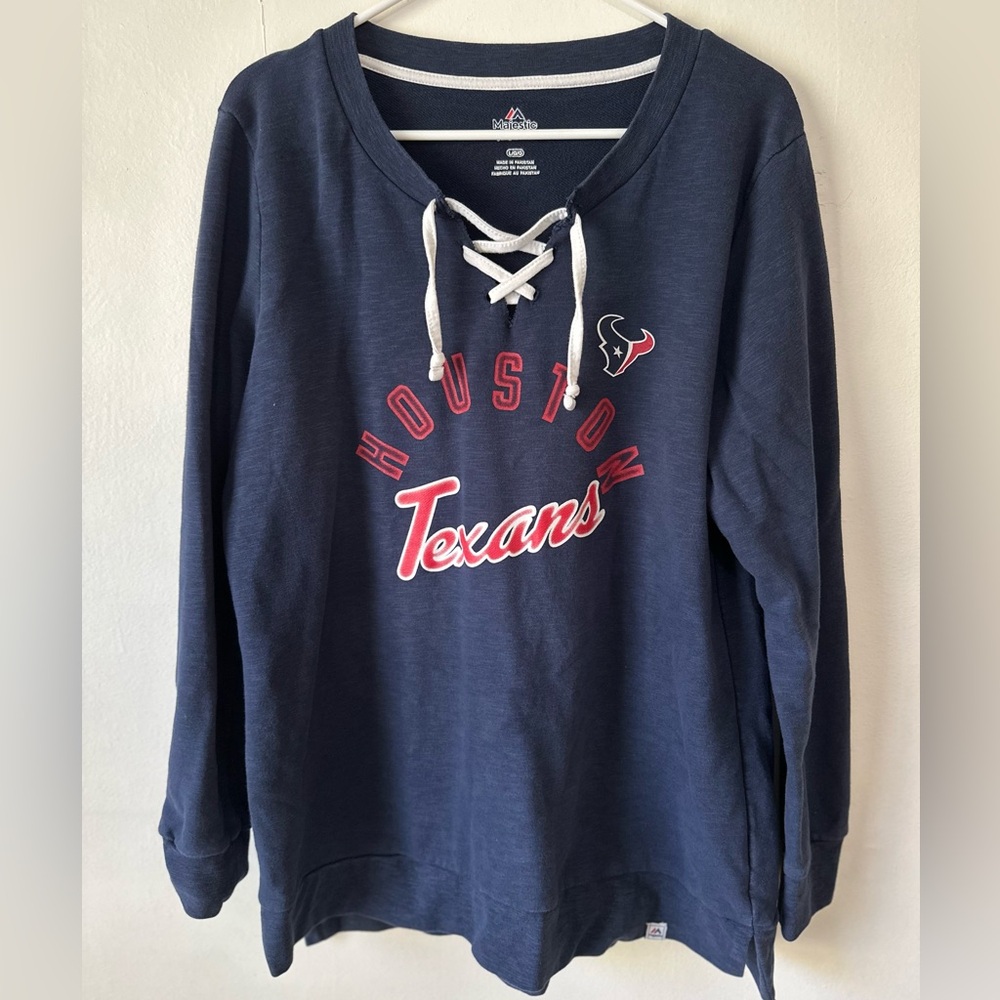 Houston Texans Tunic Sweater with cute tie detailing